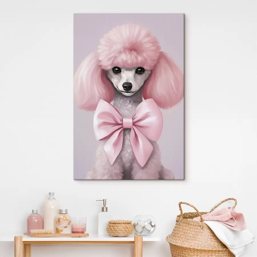 Tableau Caniche avec un nœud s47412