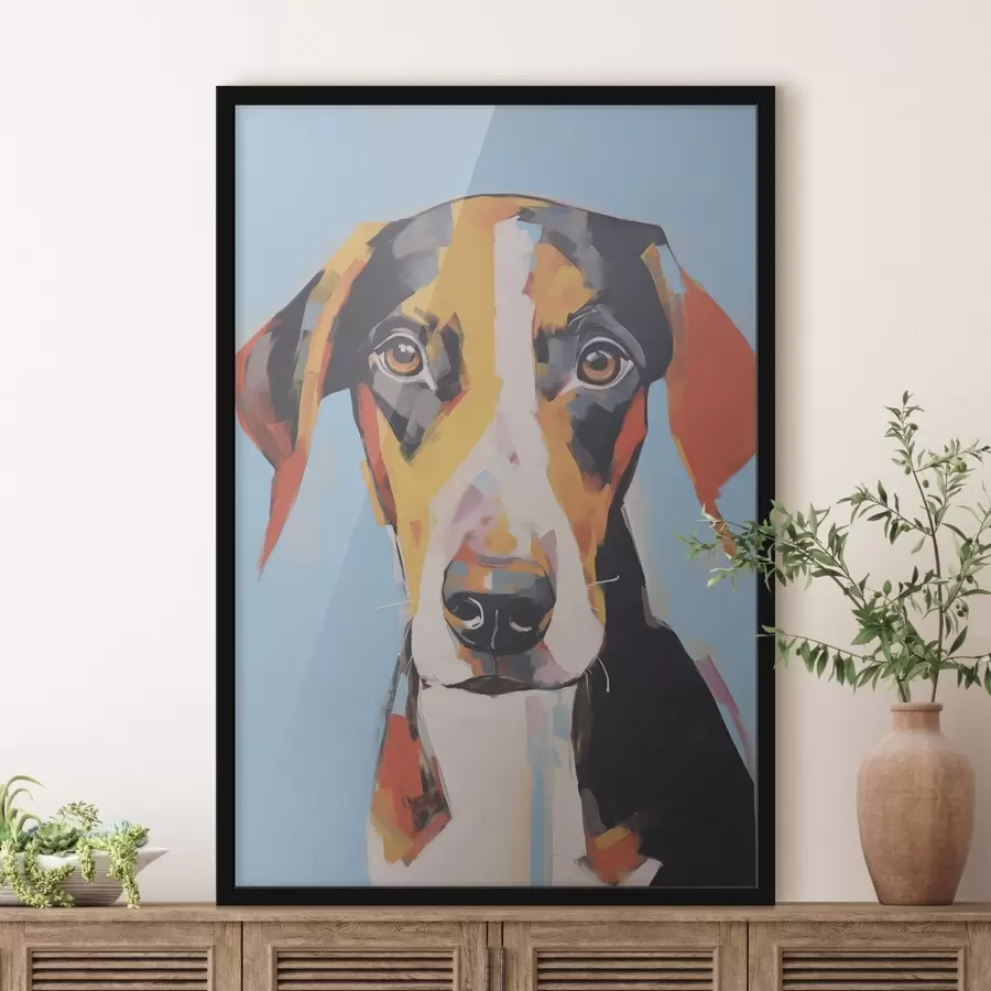 Papier peint Portrait d'un chien imitation de peinture f47405