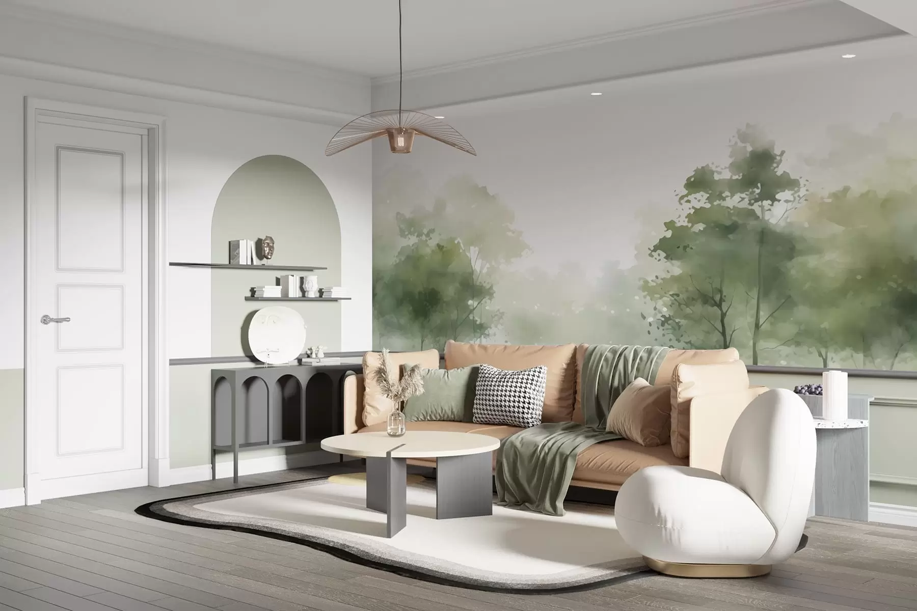 Papier peint Arbres, paysage w05081