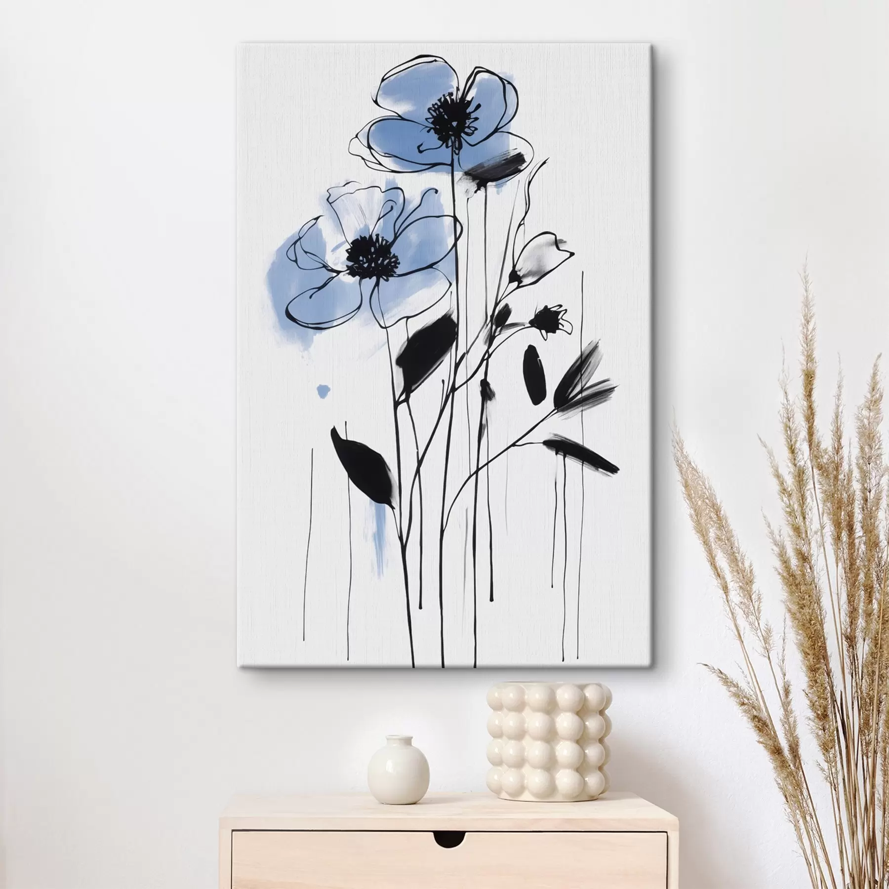 Tableau Abstraction avec des fleurs s47491