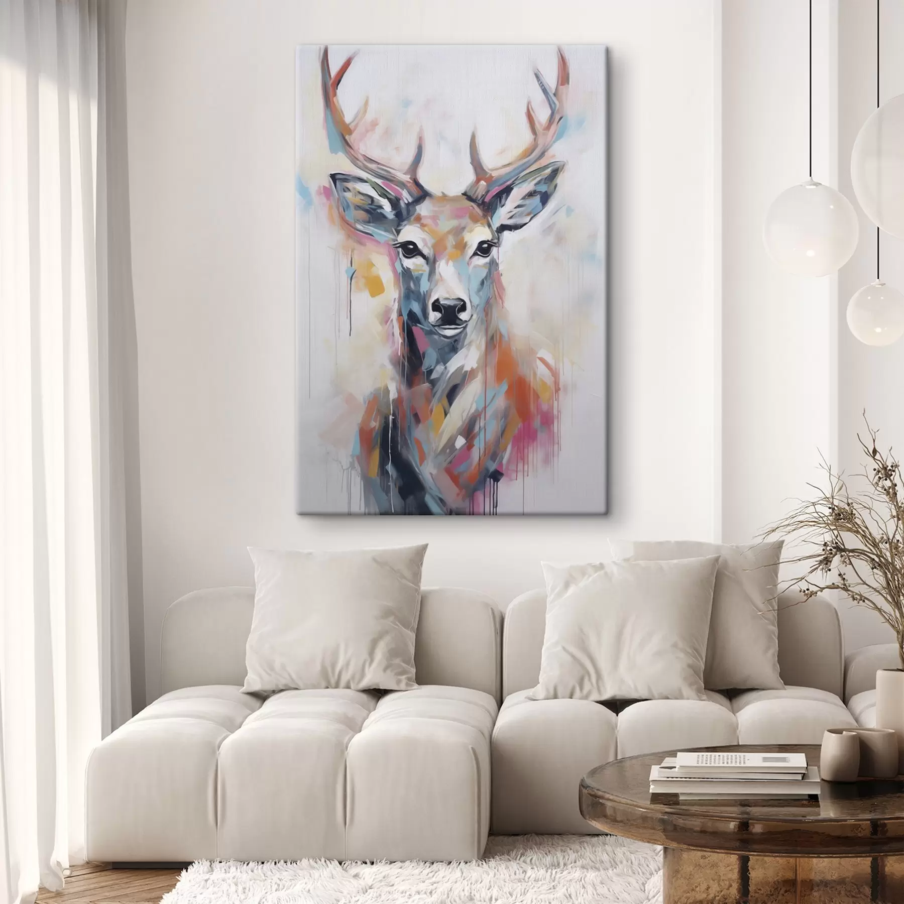 Tableau Peinture imitation cerf s47503