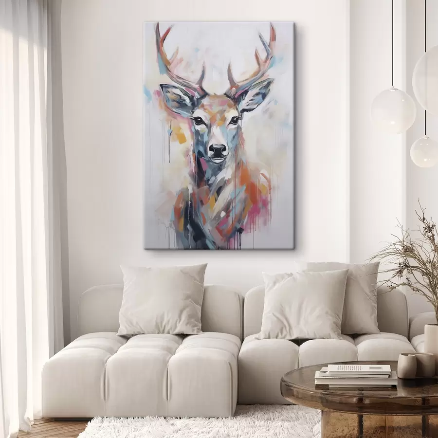 Tableau Peinture imitation cerf s47503
