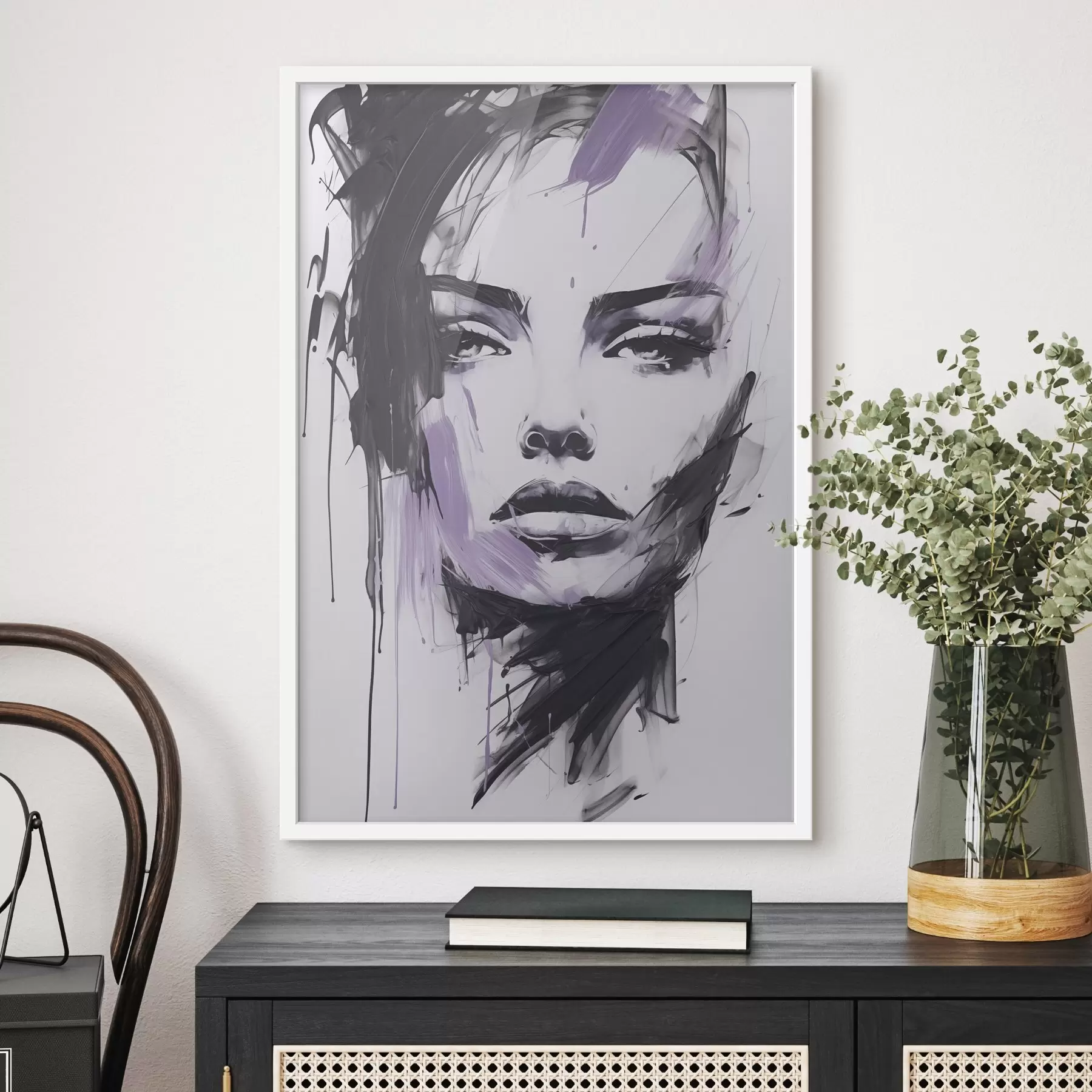 Papier peint Portrait féminin abstrait f47498