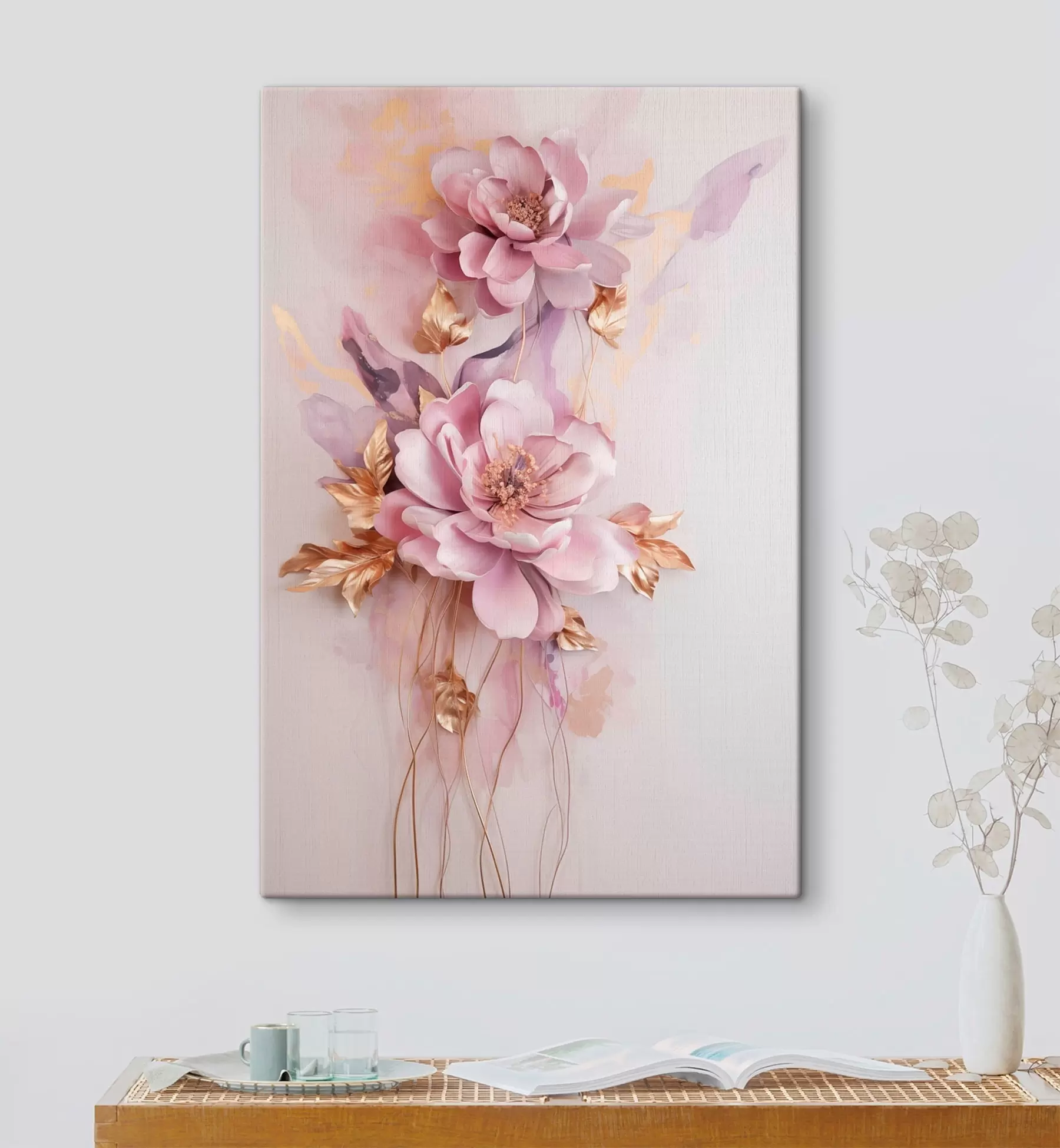 Tableau De magnifiques fleurs abstraites s47104