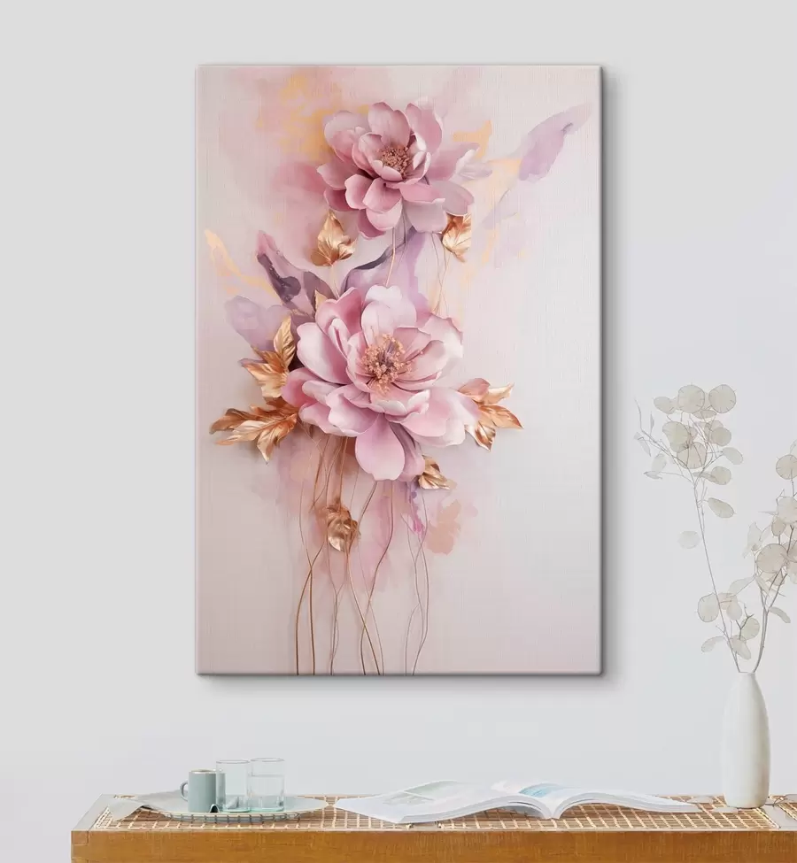 Tableau De magnifiques fleurs abstraites s47104