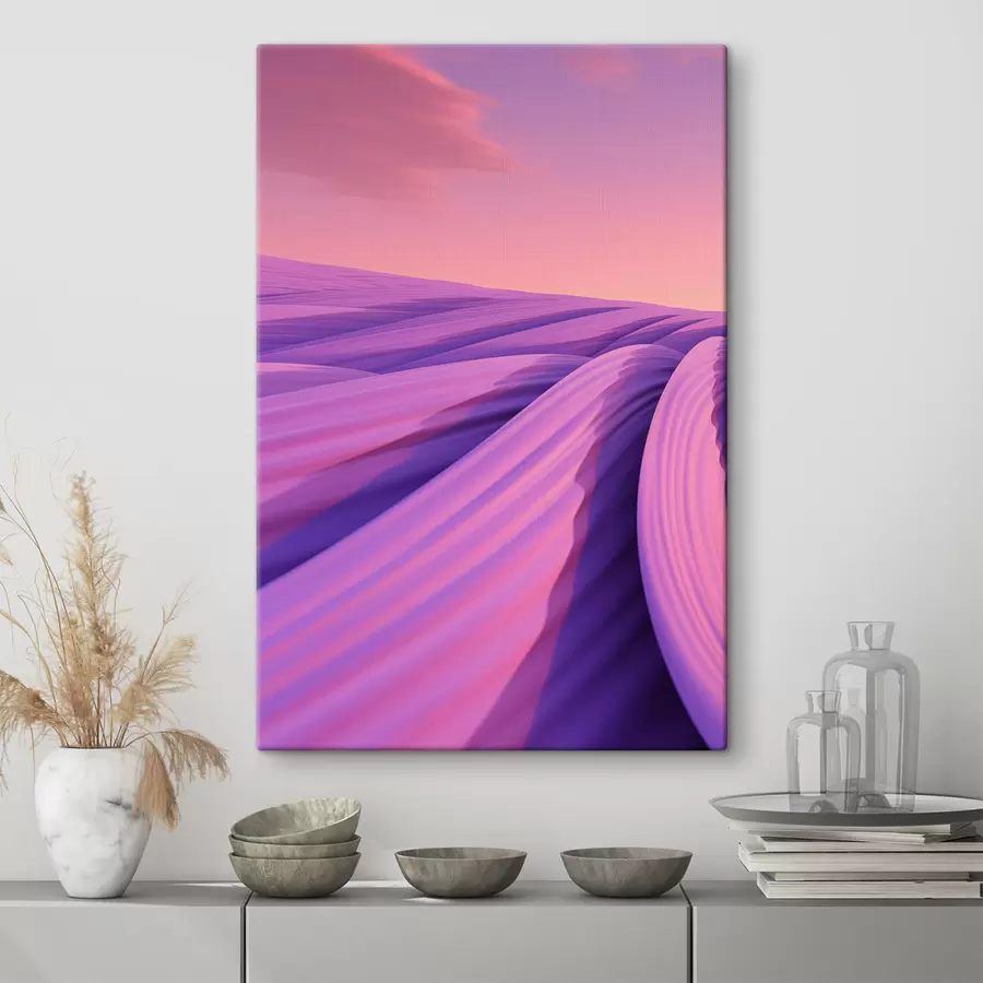 Tableau Champ de lavande abstrait s47110