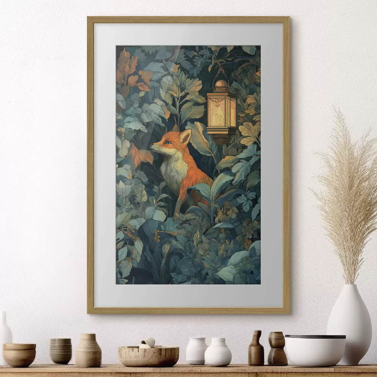 Poster Joli renard dans les buissons f47107