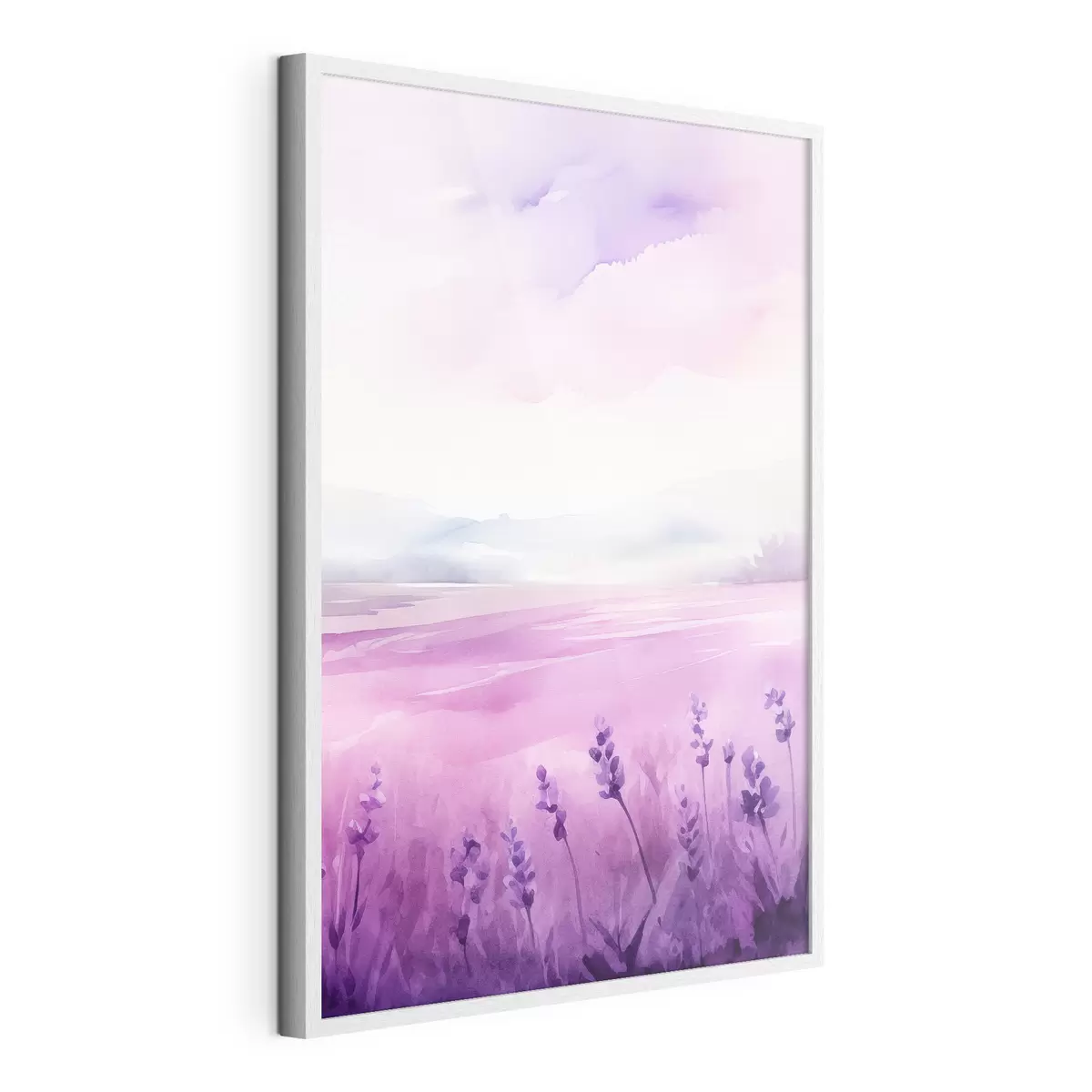 Poster Champ de lavande, imitation aquarelle f47109