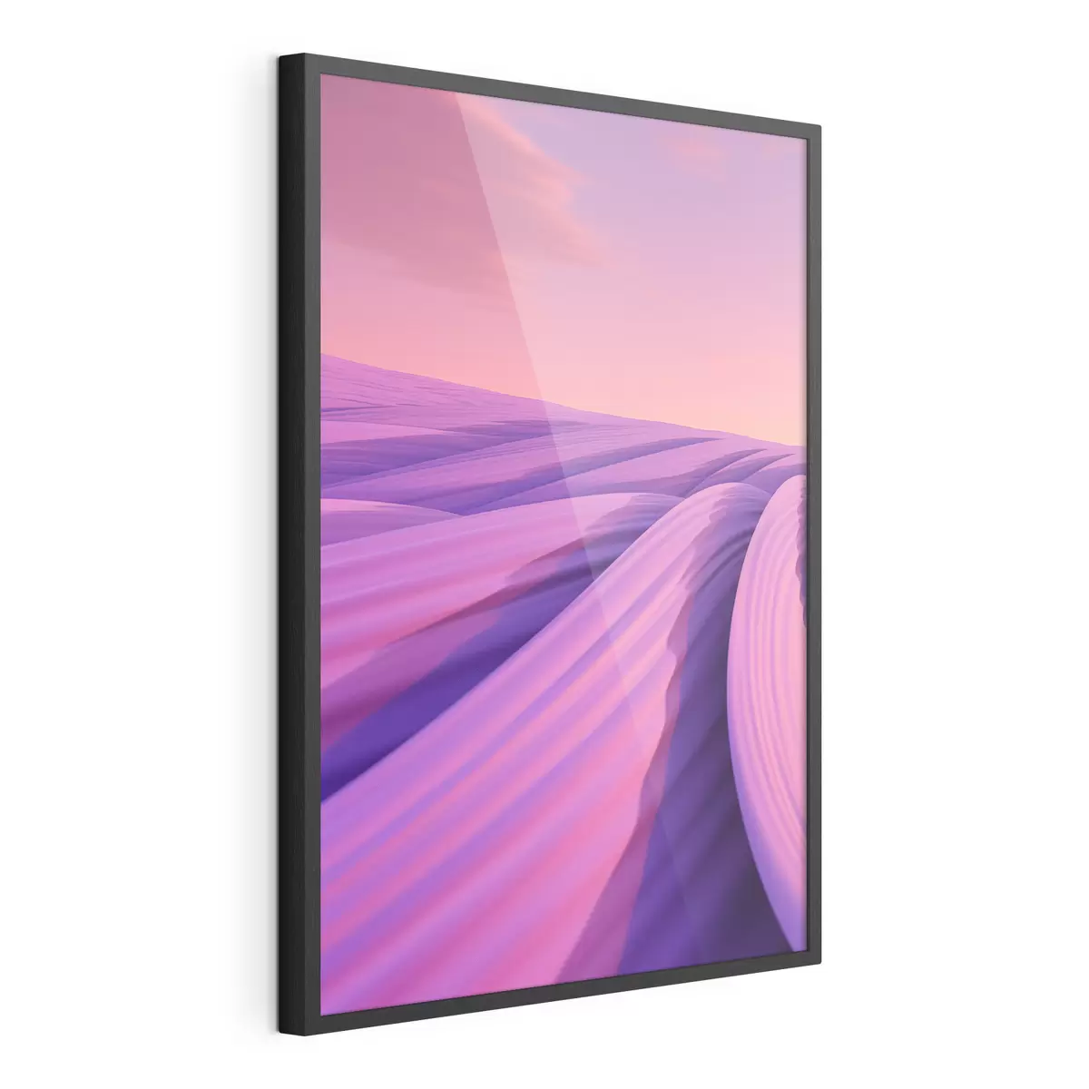 Poster Champ de lavande abstrait f47110