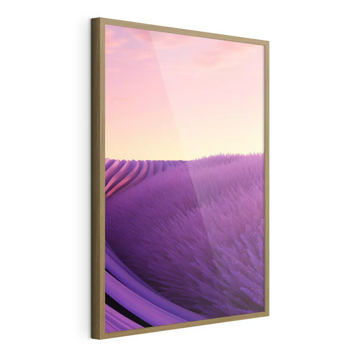 Poster Champ de lavande au coucher du soleil f47111