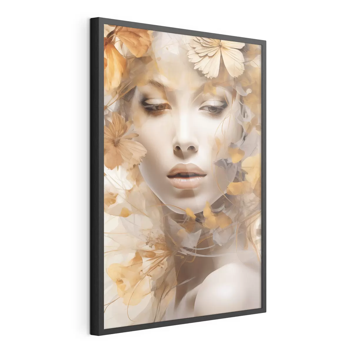 Poster Personnes, fille et fleurs, sculpture imitation f47112