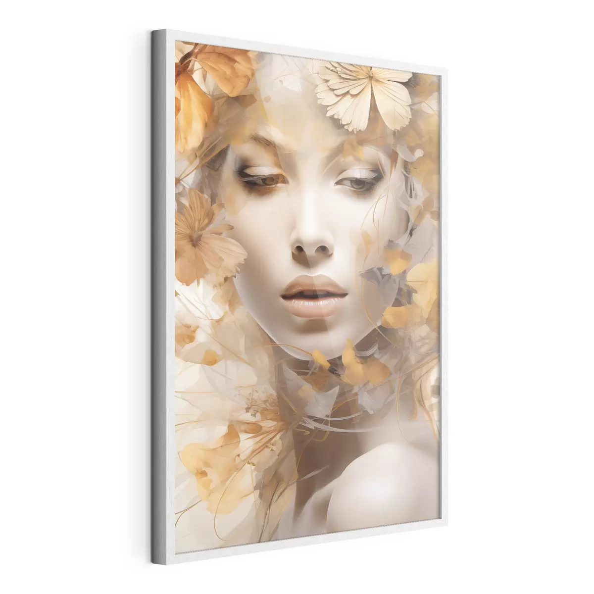 Poster Personnes, fille et fleurs, sculpture imitation f47112