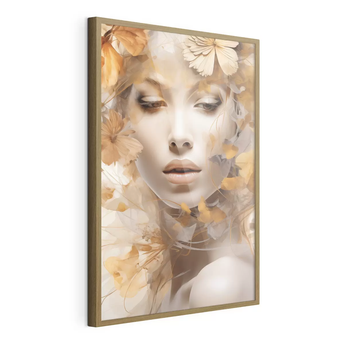 Poster Personnes, fille et fleurs, sculpture imitation f47112