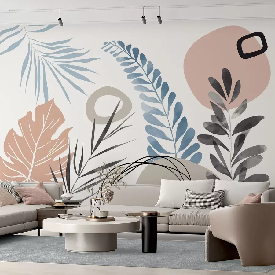 Papier peint Abstraction avec végétation w05137v1