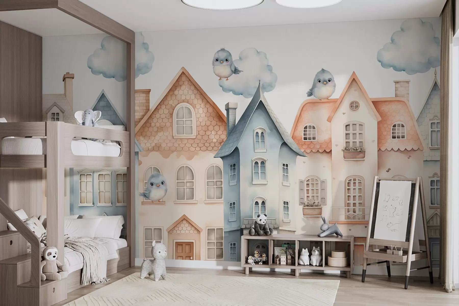 Papier peint Maisons w05140