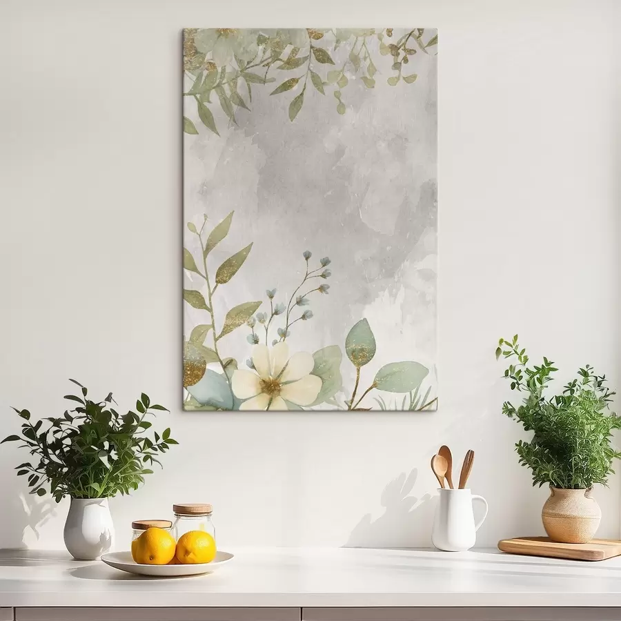 Tableau Plantes délicates sur fond clair s46893