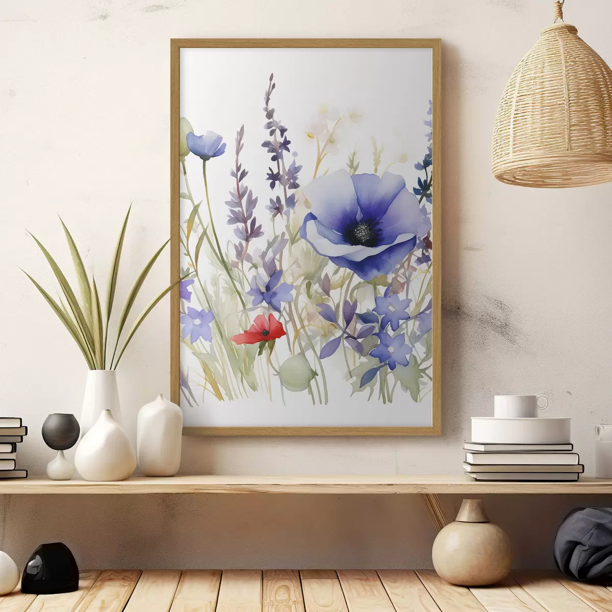 Poster Fleurs de pavot et de lavande f46887