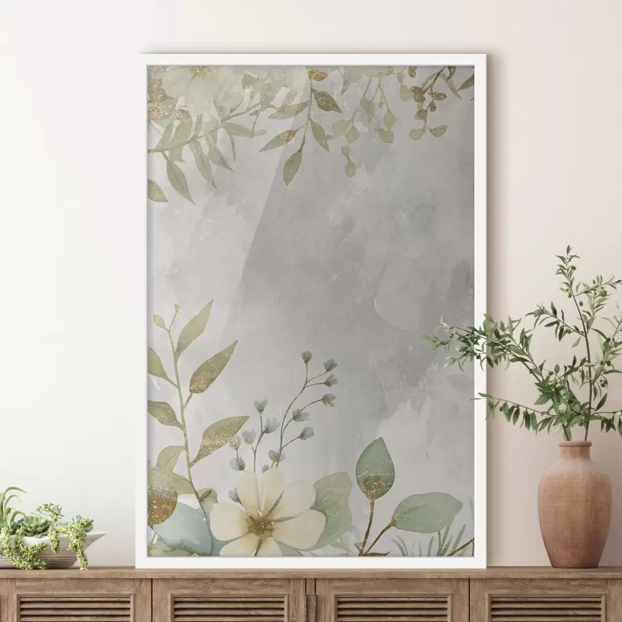 Papier peint Plantes délicates sur fond clair f46893