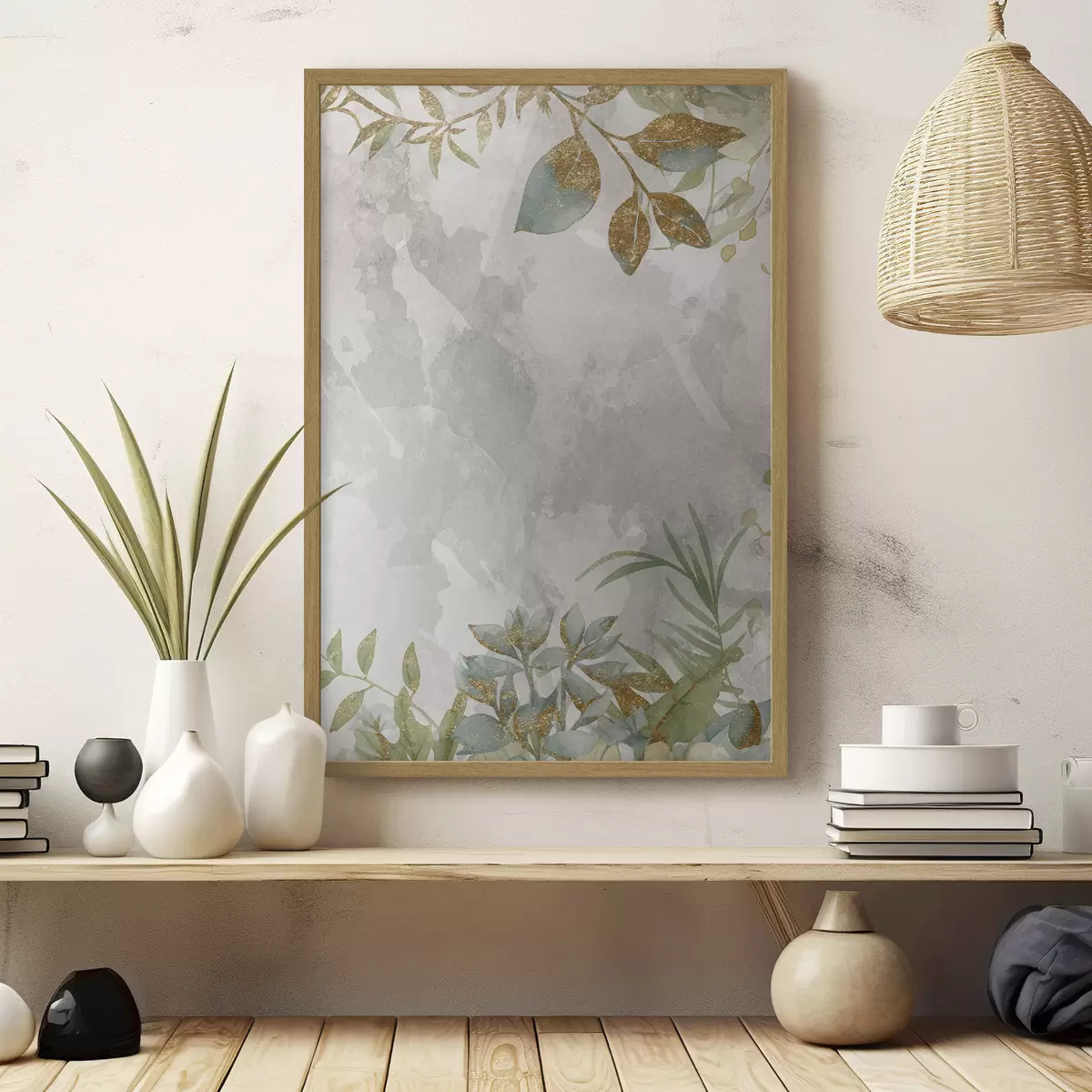 Poster Plantes sur fond clair f46894