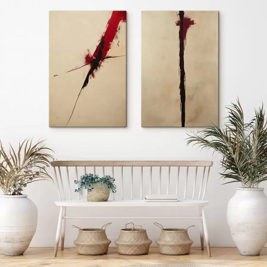 Tableau Abstraction rouge m01215