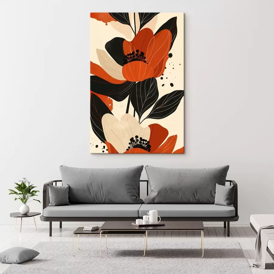 Tableau Grandes fleurs colorées s47468