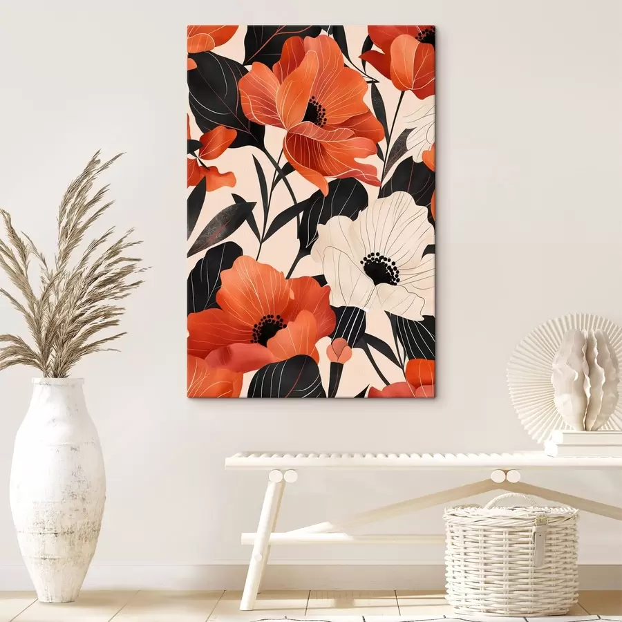 Tableau Grandes fleurs colorées s47469