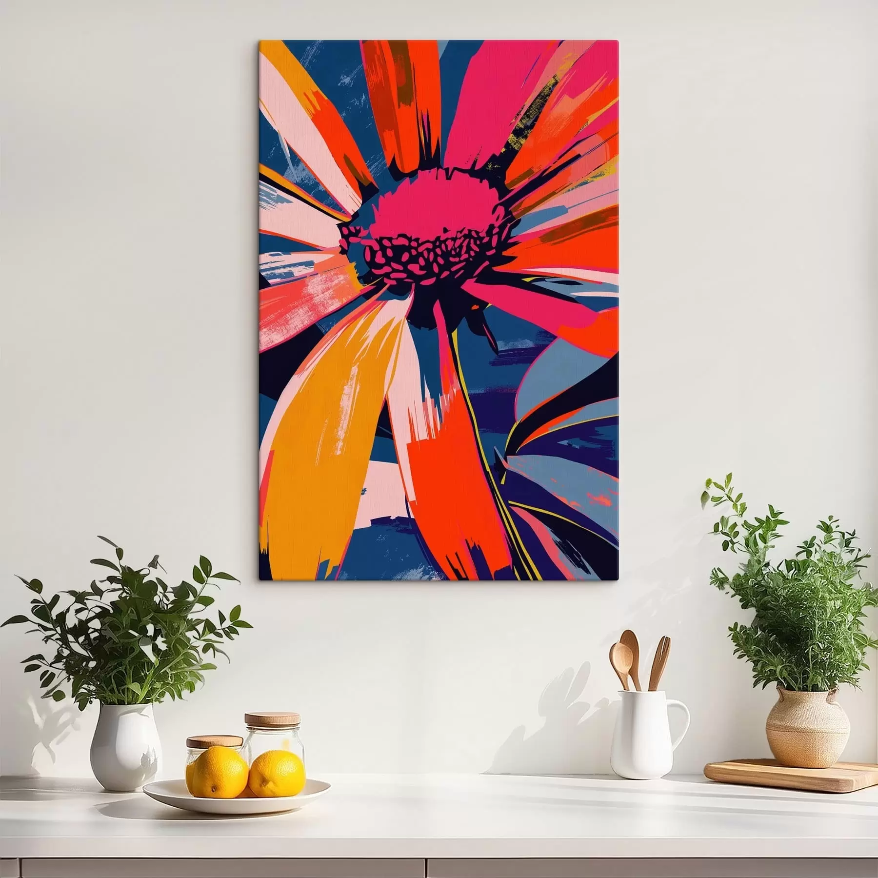 Tableau Marguerite colorée s47472