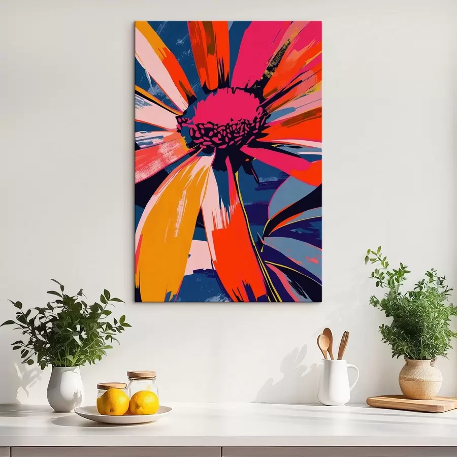 Tableau Marguerite colorée s47472