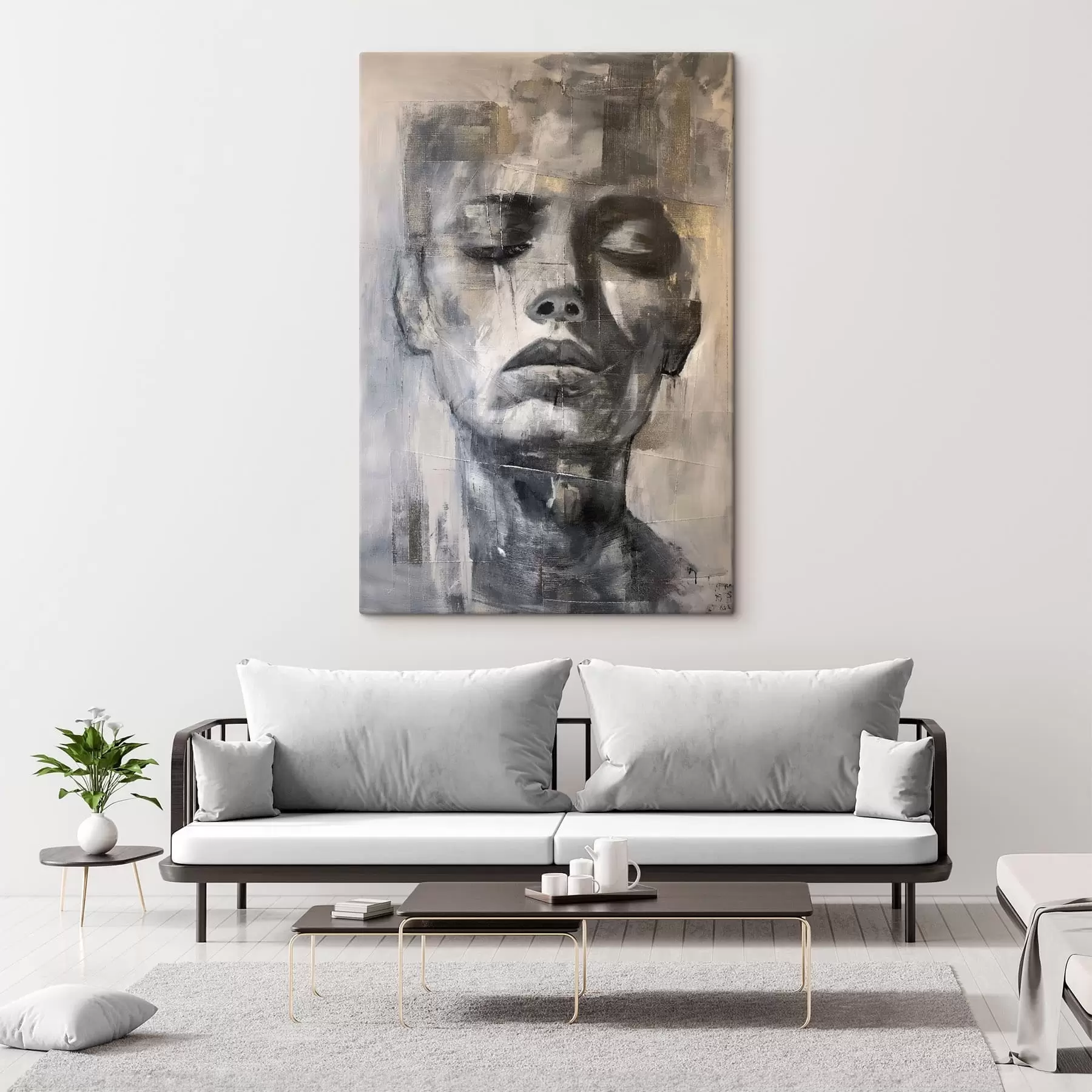 Tableau Portrait texturé s47482