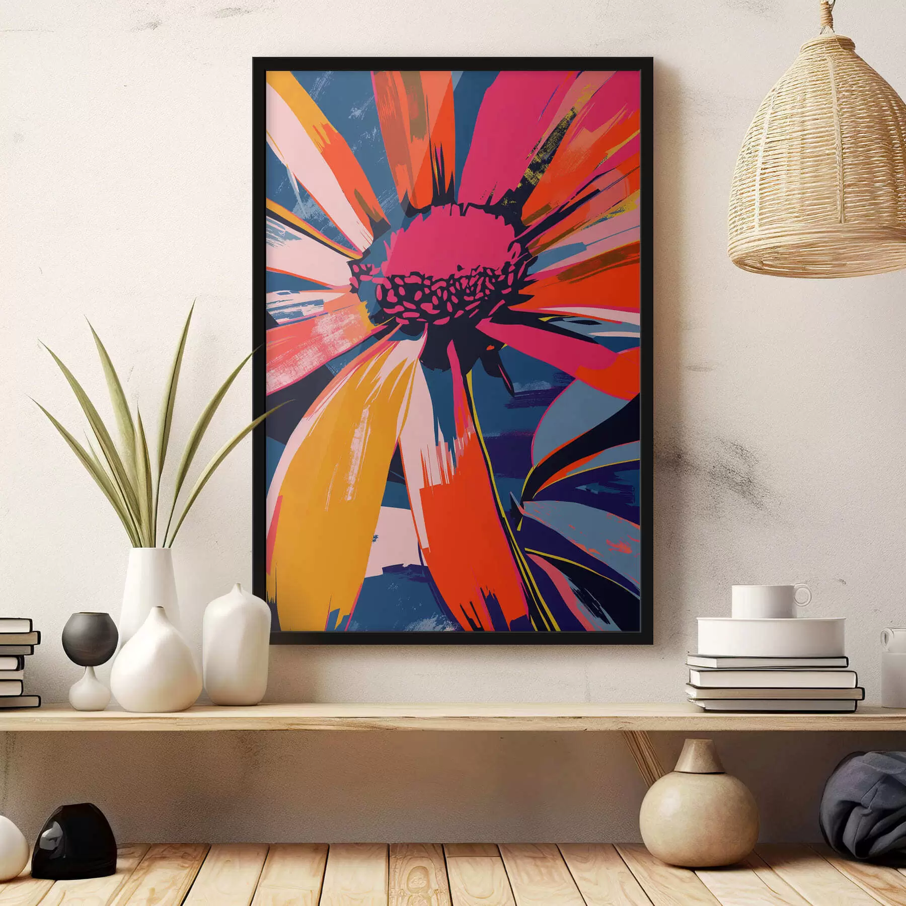 Papier peint Marguerite colorée f47472