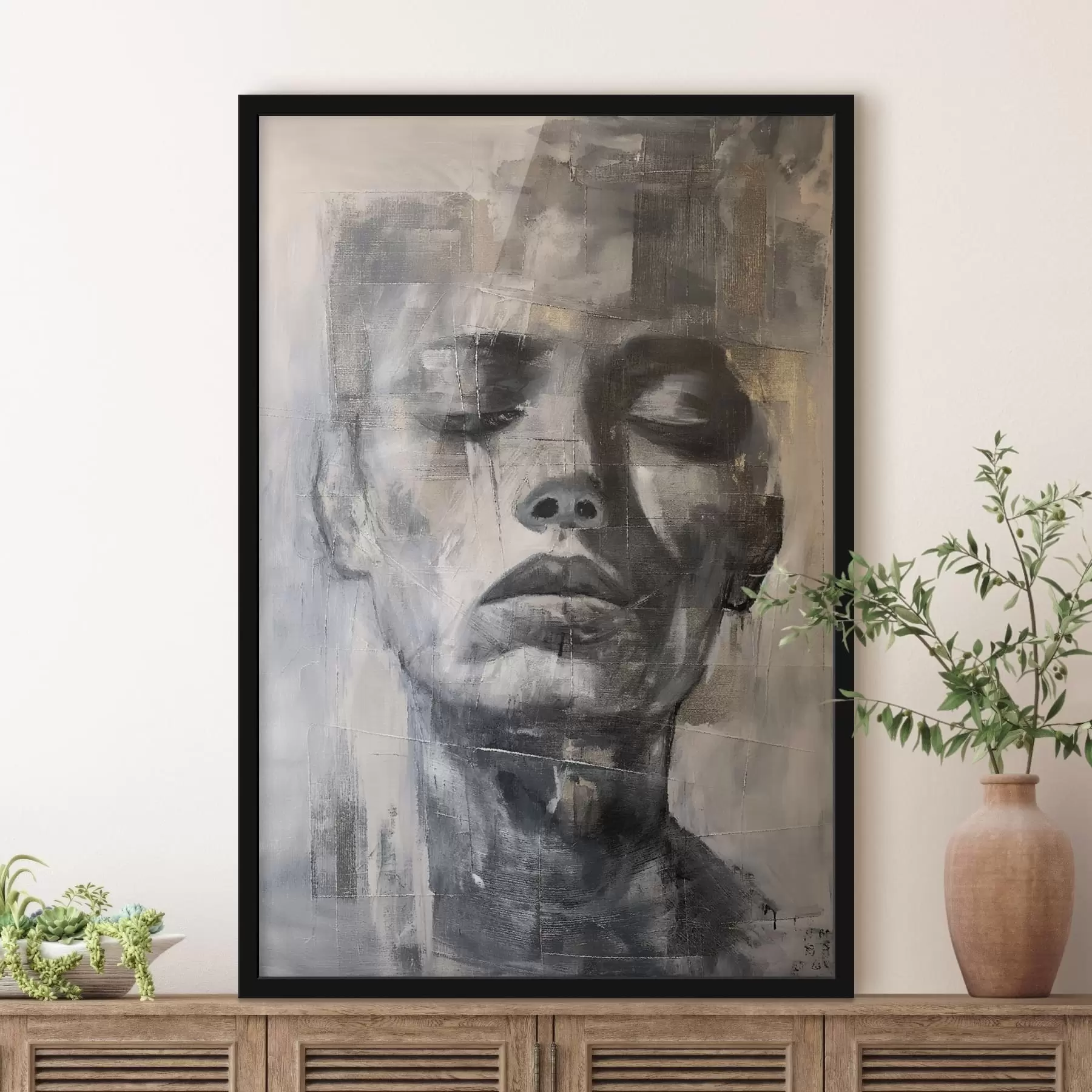 Papier peint Portrait texturé f47482