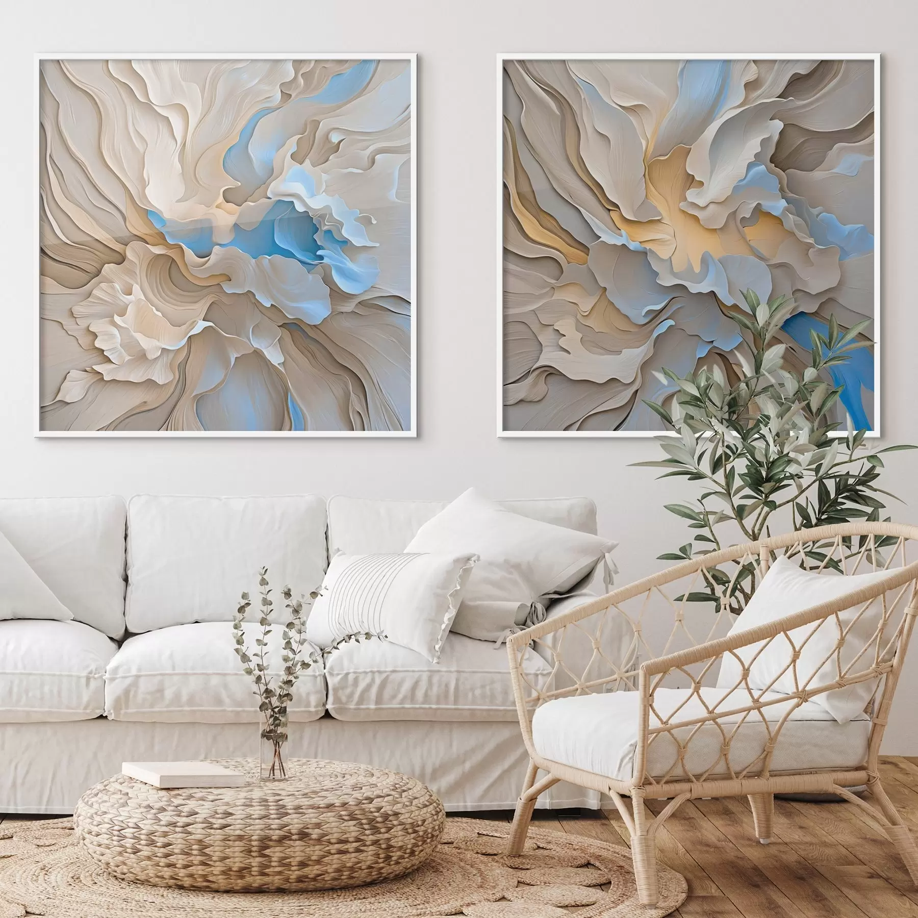 Papier peint Imitation de vagues de texture abstraite d00539