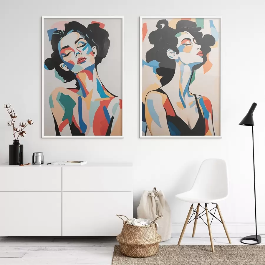 Papier peint Portraits abstraits de femmes d00543