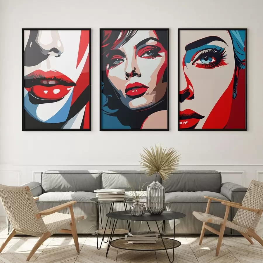 Papier peint Visages colorés d00558