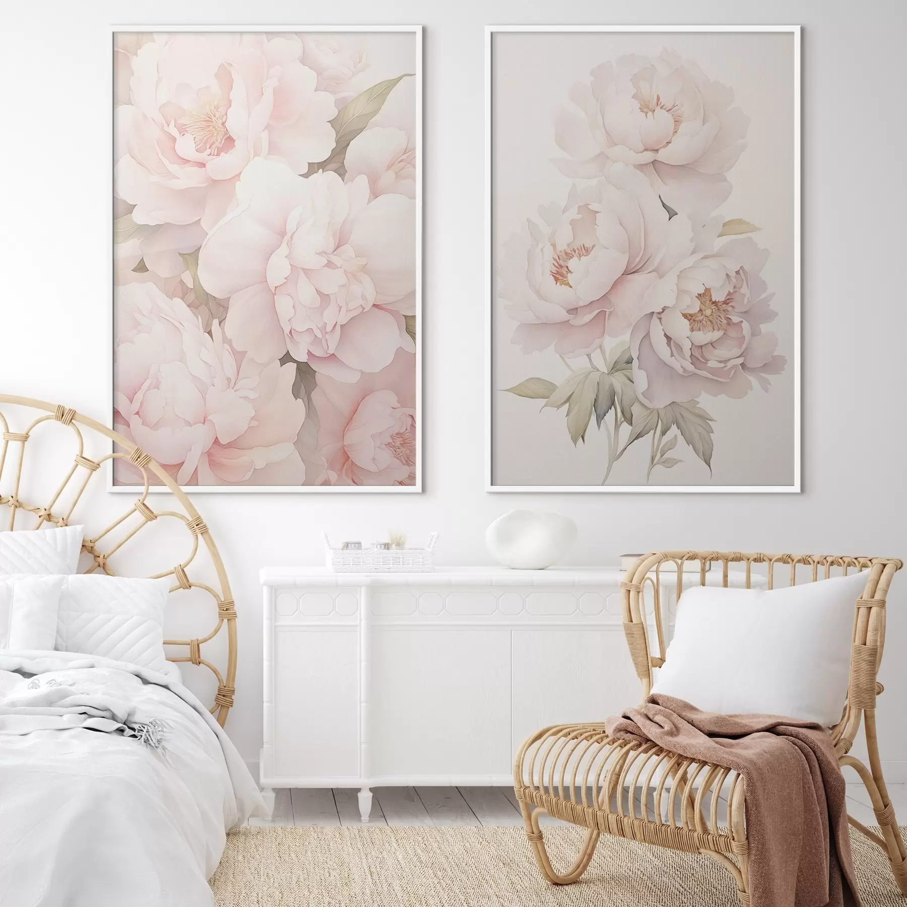 Papier peint Pivoines délicates d00559