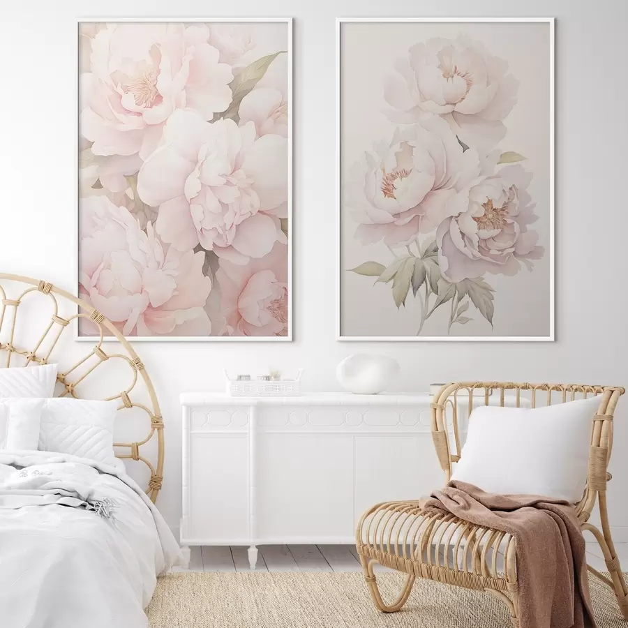 Papier peint Pivoines délicates d00559