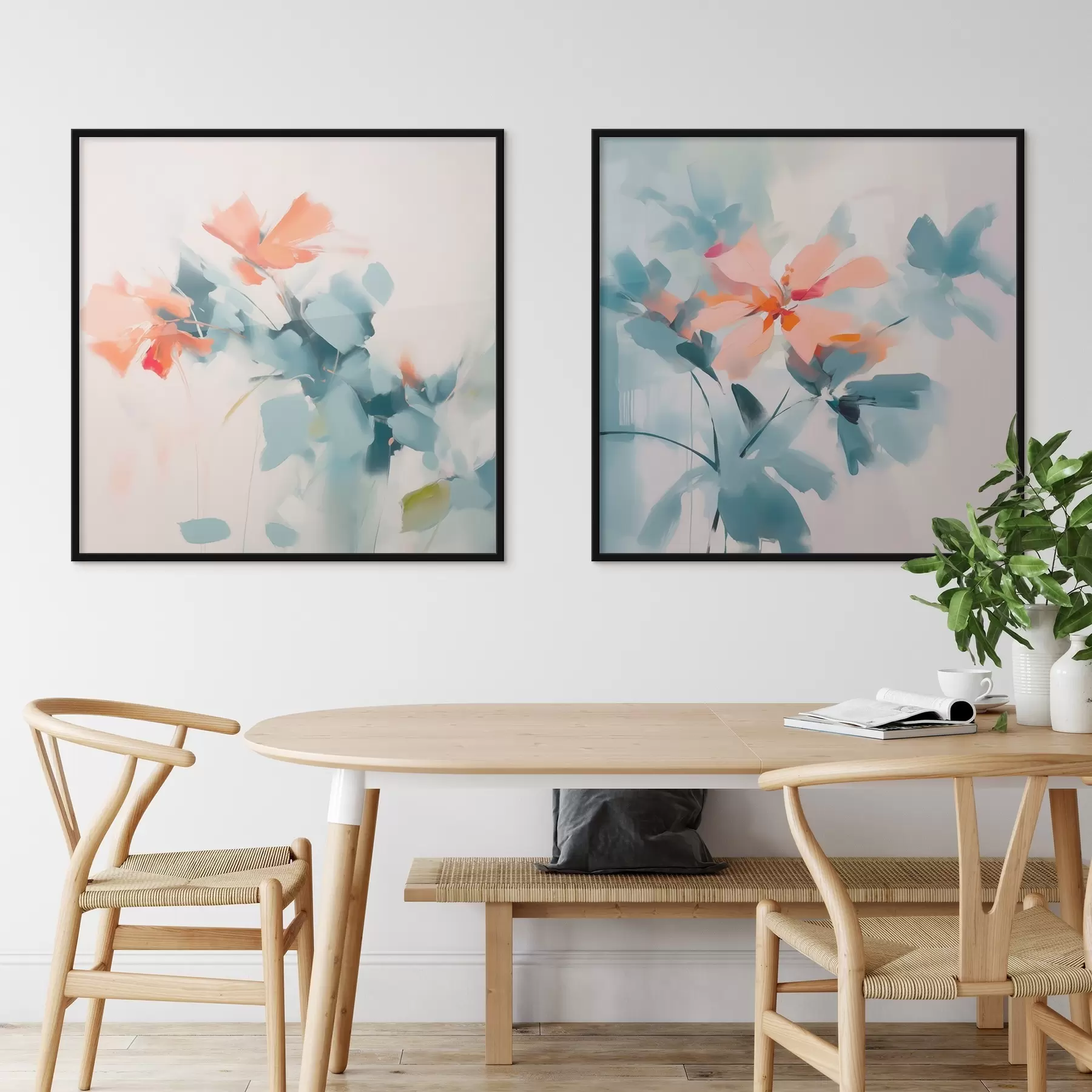 Papier peint Imitation de fleurs abstraites d00564