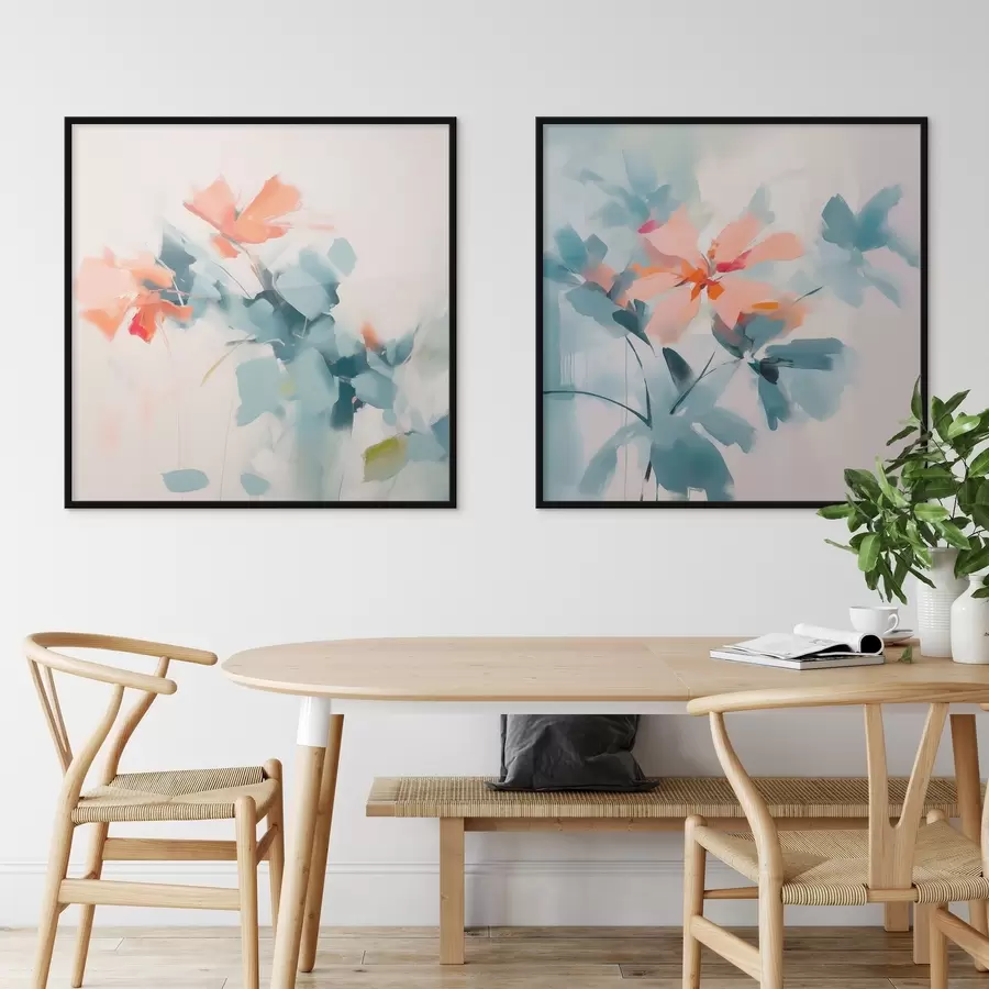 Papier peint Imitation de fleurs abstraites d00564