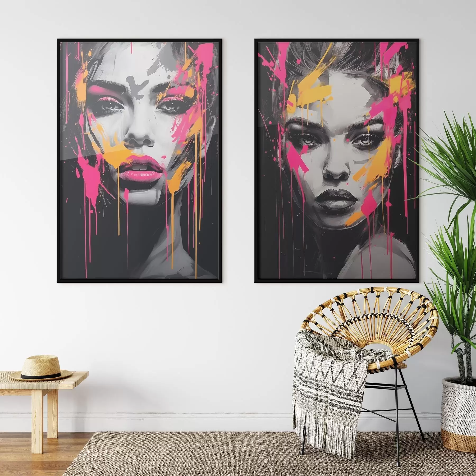 Papier peint Portraits en peinture d00584