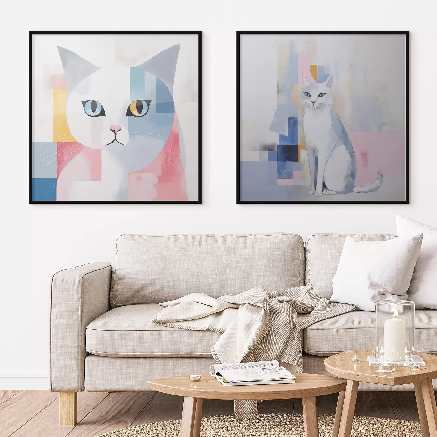 Papier peint Chat abstrait d00592