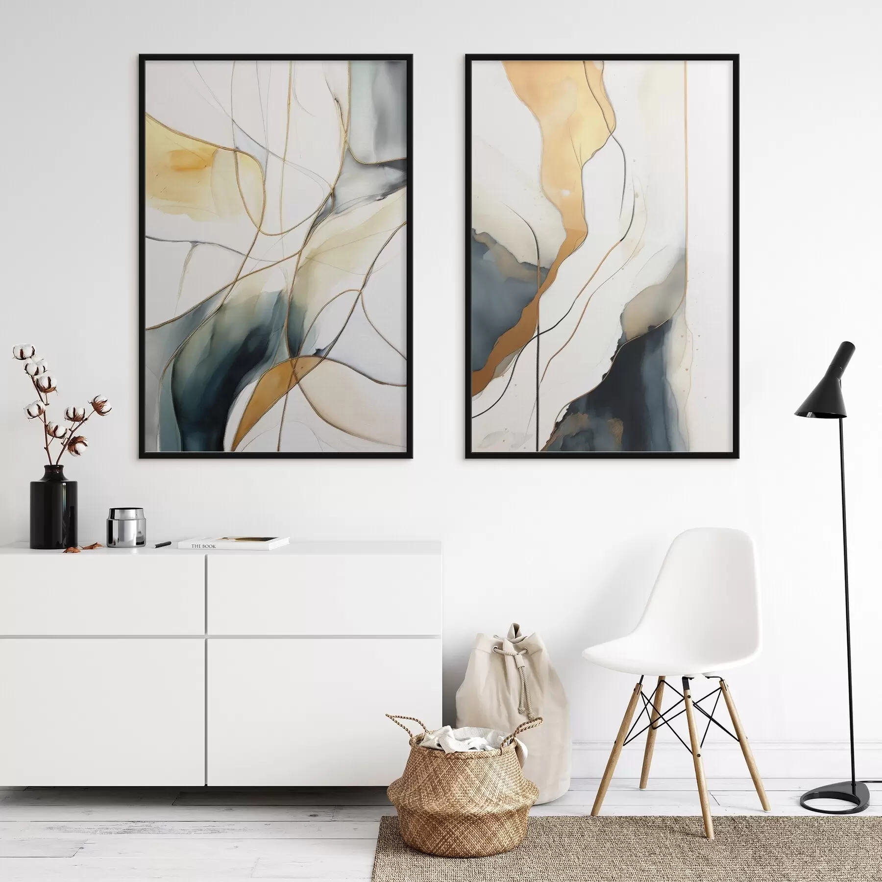 Papier peint Abstraction avec des lavis d'aquarelle d00595