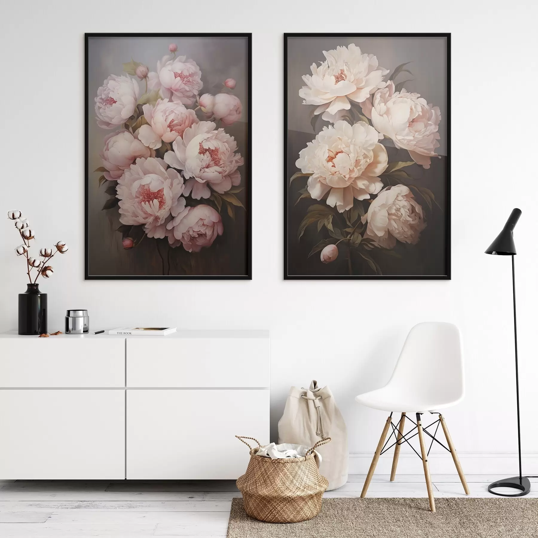 Papier peint Pivoines délicates d00598