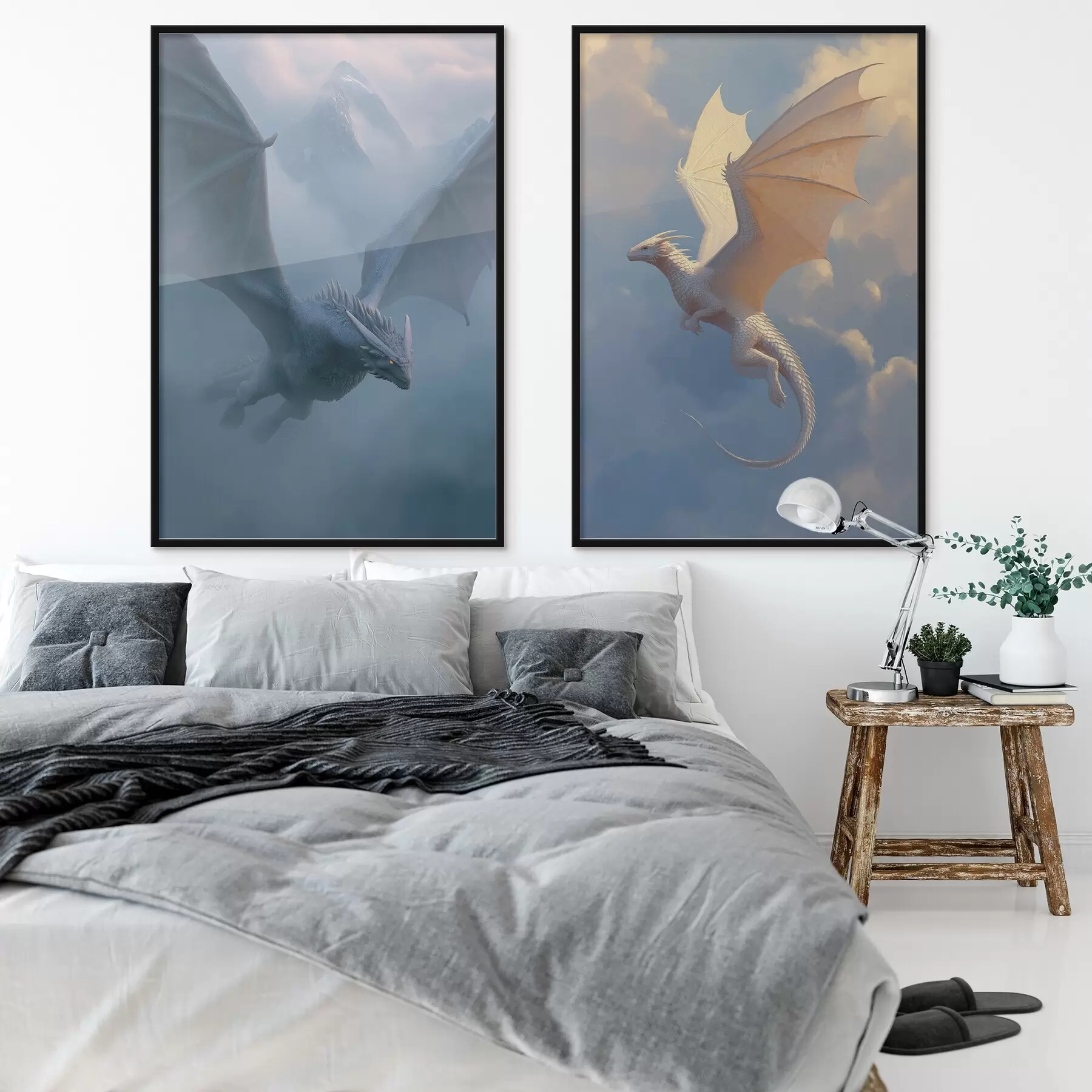 Papier peint Dragons dans le ciel d00600