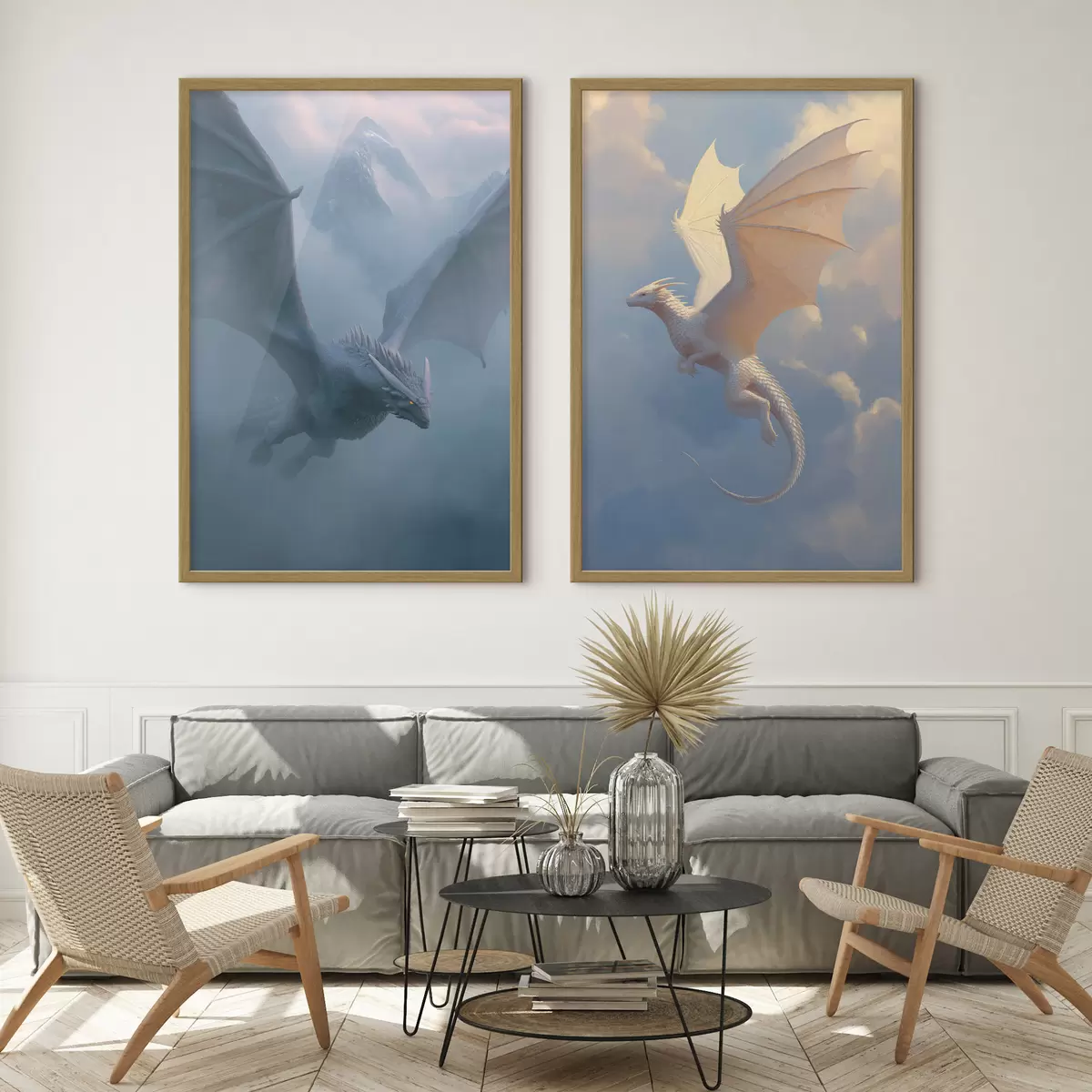 Poster Dragons dans le ciel d00600