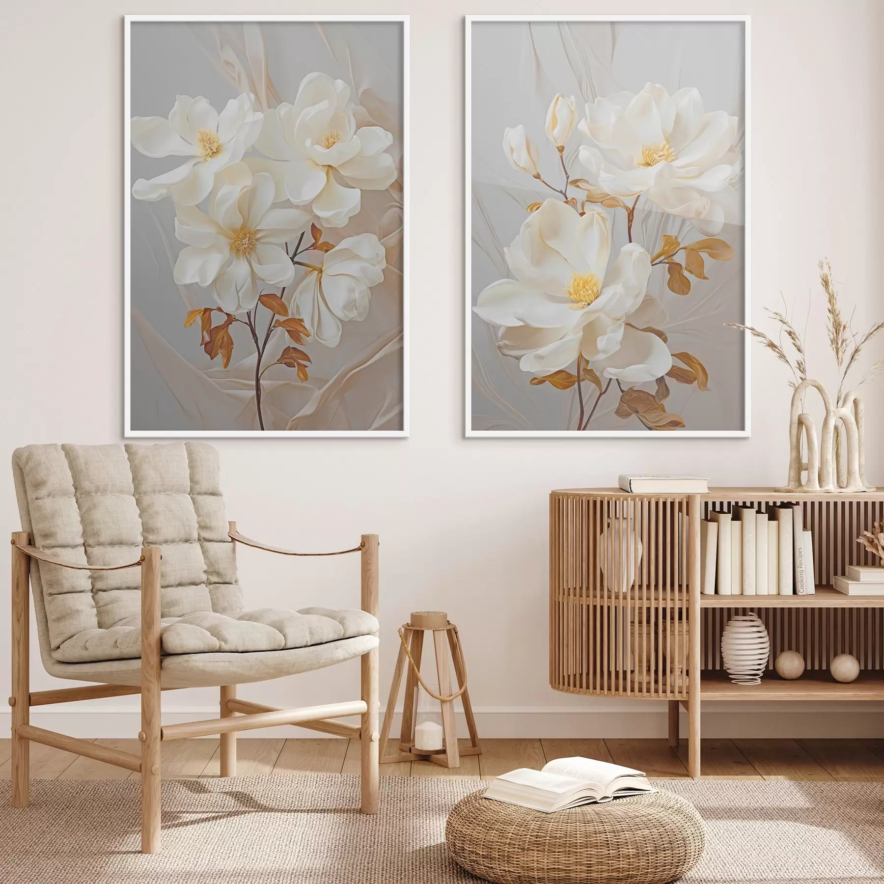 Papier peint Fleurs abstraites délicates d00611