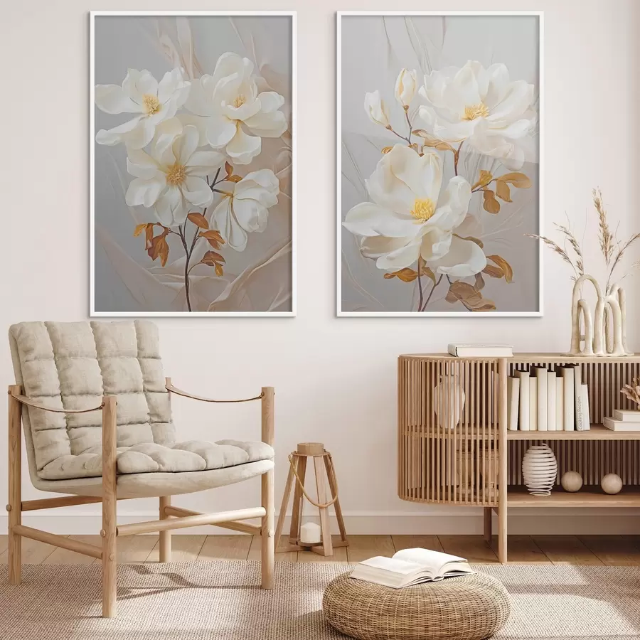 Papier peint Fleurs abstraites délicates d00611