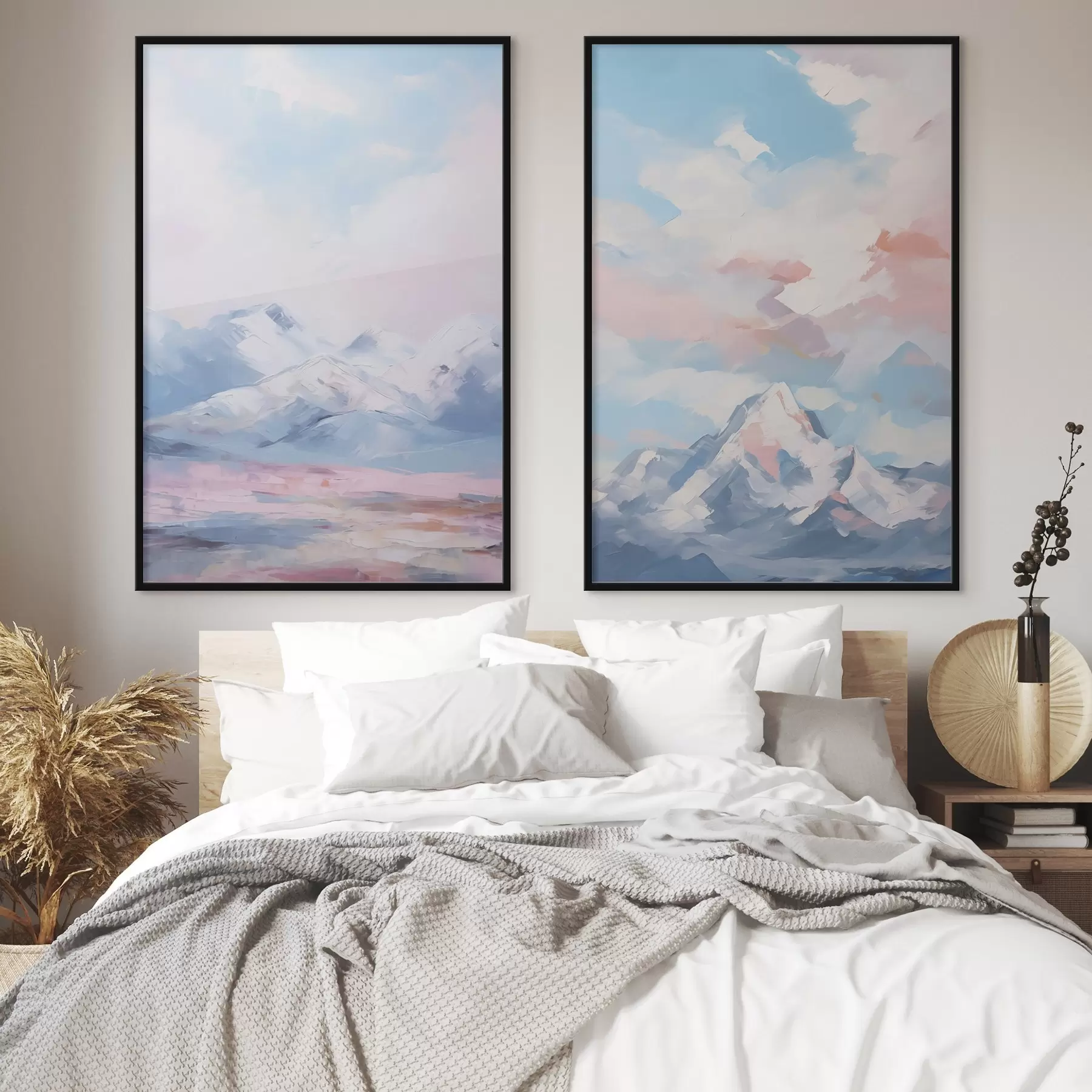 Papier peint Peinture d'imitation de montagnes d00626