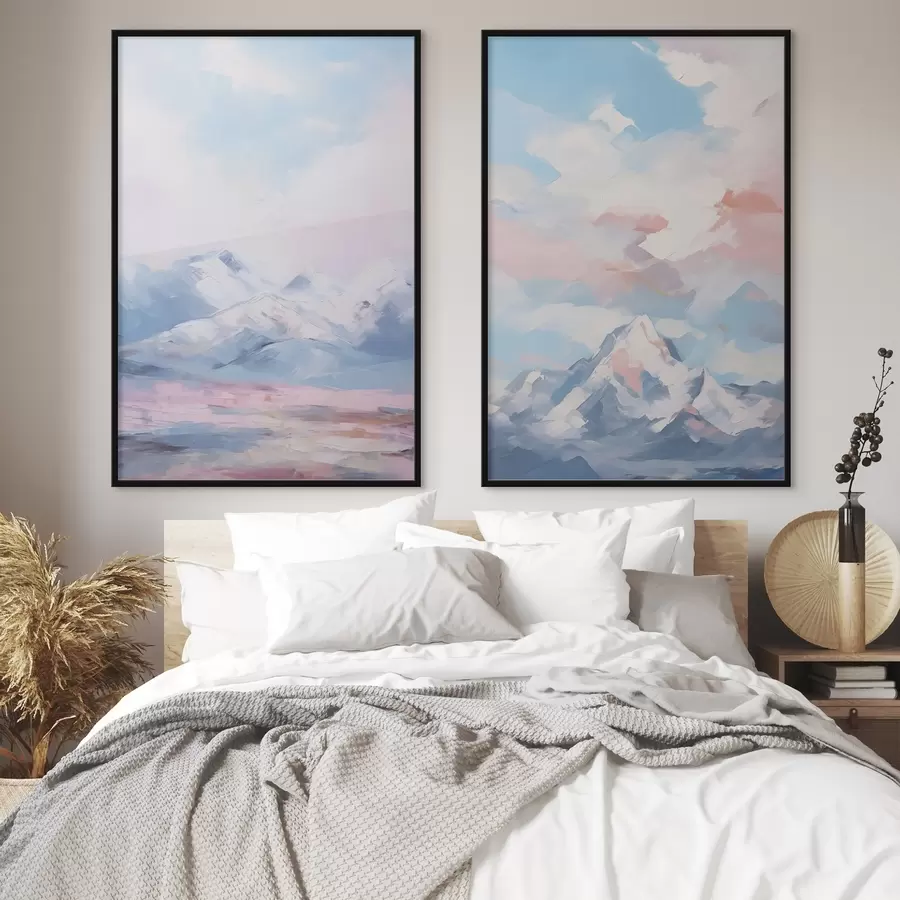 Papier peint Peinture d'imitation de montagnes d00626