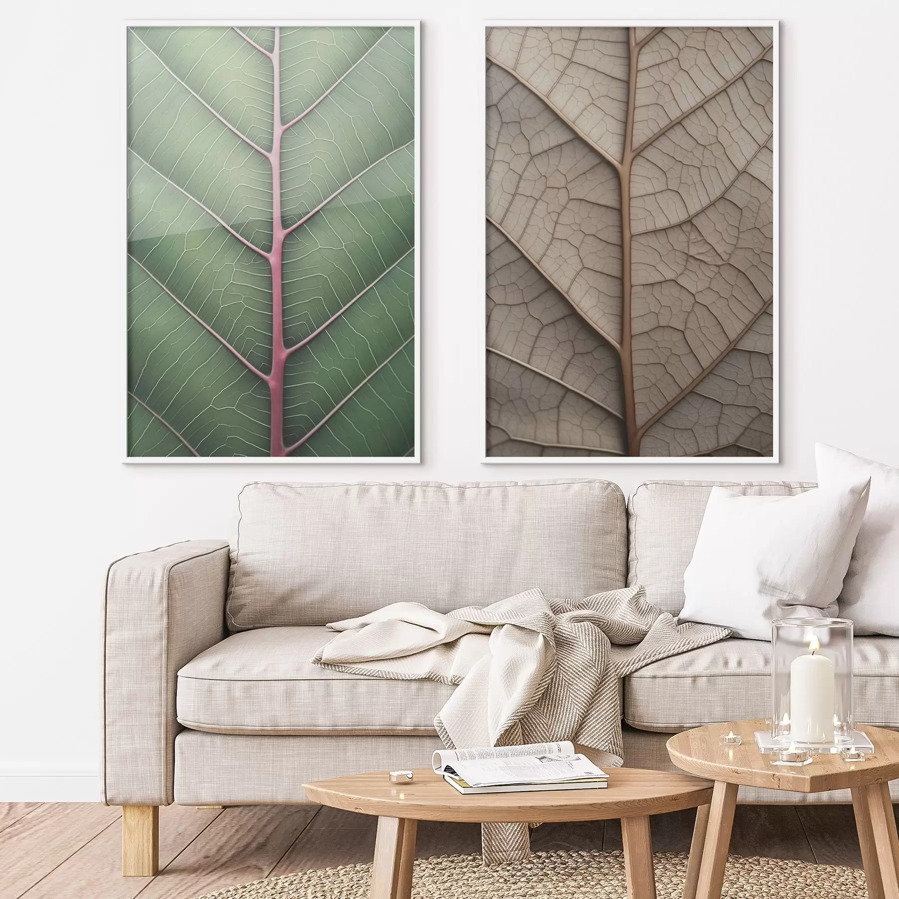 Tableau Feuille nervurée d00663