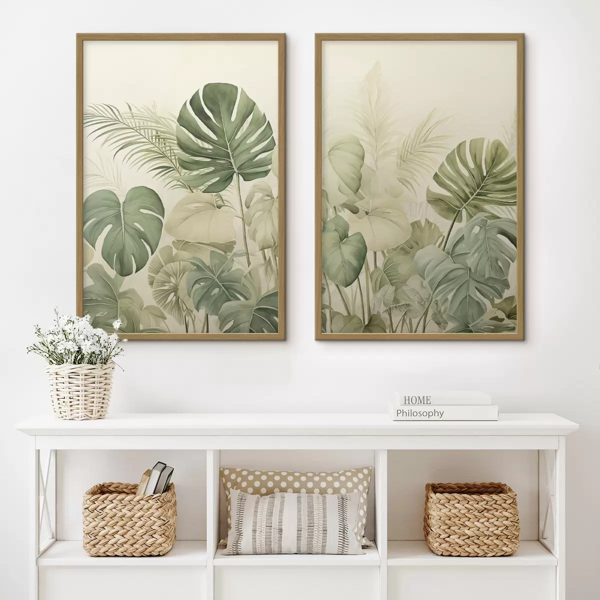Poster Variété de feuilles tropicales d00669